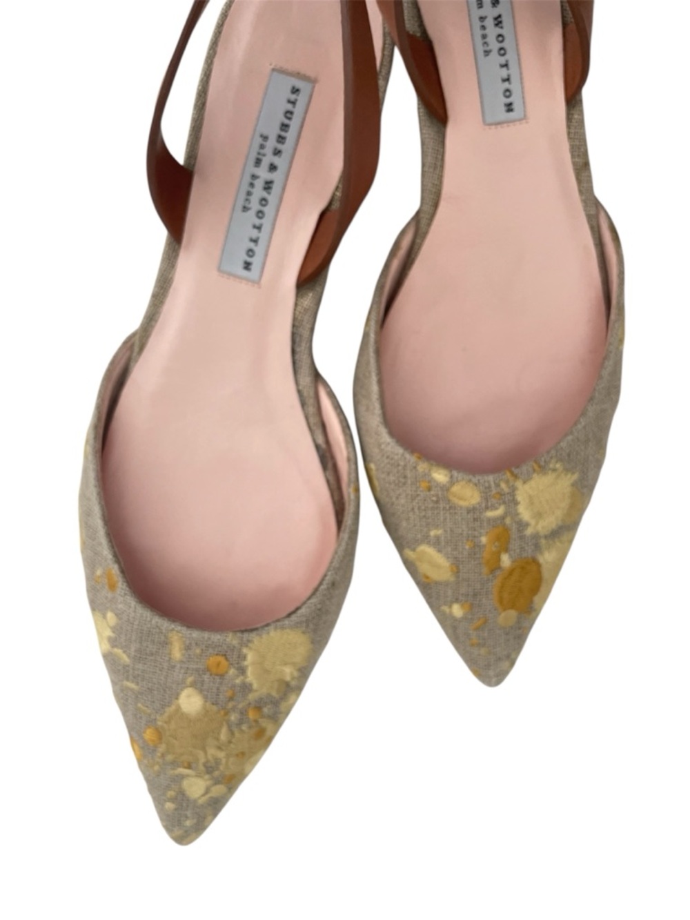 Stubbs & Wootton Slingback Heels 
Size EU 38 US 8 Quiet Luxury Old Money